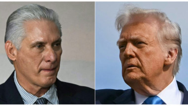 Miguel Diaz-Canel (stânga) / Donald Trump (dreapta