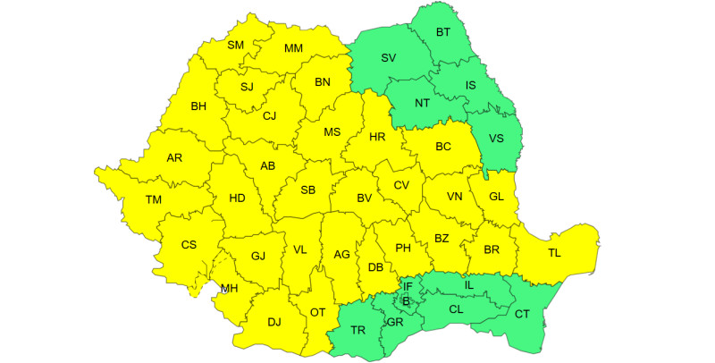 Cod galben de ploi torențiale și vijelii, în aproape toată țara, până marți dimineață 2 Screenshot 2026-06-01 075346