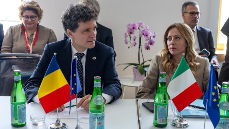 Preşedintele Nicuşor Dan şi premierul italian, Giorgia Meloni
