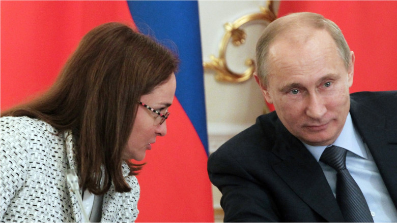 Elvira Nabiullina cu Vladimir Putin