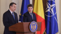Eugen Tomac, premierul desemnat, și Nicușor Dan.