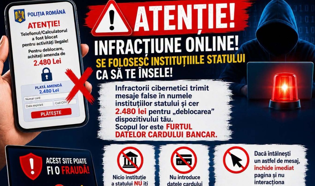 Noua metodă prin care hackerii încearcă să fure bani din conturi: campaniile de prevenire a fraudelor. Avertismentul MAI