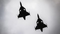 MALMÖ, Sweden. , . Two JAS 39C Gripen make a flyover and begin the celebration of Veterans Day at the Bastion (Bastion Uppsala) in Malmö on Friday, May 29, 2026. Photo: Johan Nilsson/TT/Code 50090 undefined This text is auto translated Credit: TT News Age
