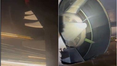 motor de avion lovit de fulger