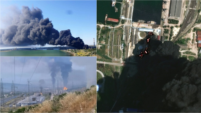 incendii în Crimeea după atacuri cu drone ale ucrainenilor