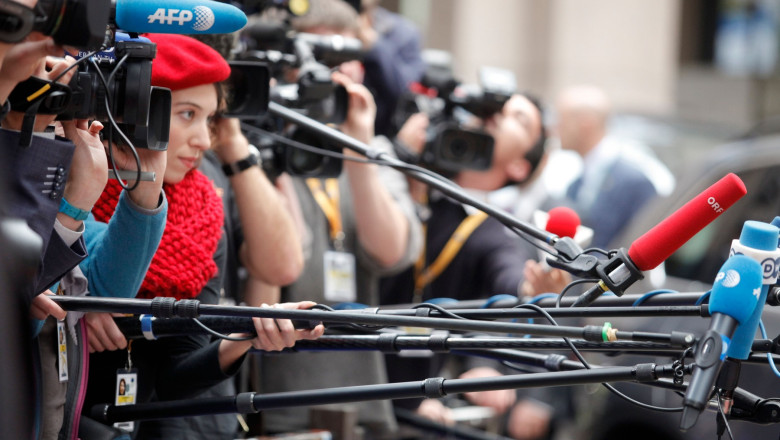 Journalists at work
