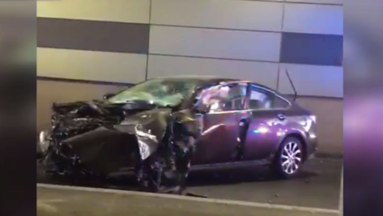masina distrusa in accident