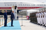 Turkish President Recep Tayyip Erdogan welcomes US President Donald Trump