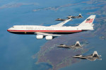 New Air Force One Formation Flight With F-22 Fighter Jets