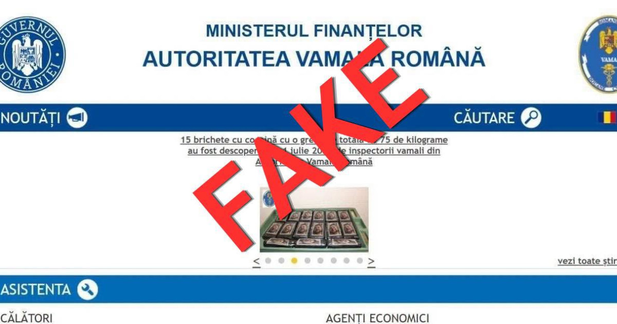 Autoritatea Vamală Română neagă confiscarea de cocaină cu poza lui Zelenski