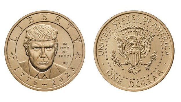 O monedă de aur cu portretul lui Donald Trump, lansată în SUA. Anunțul făcut de secretarul Trezoreriei