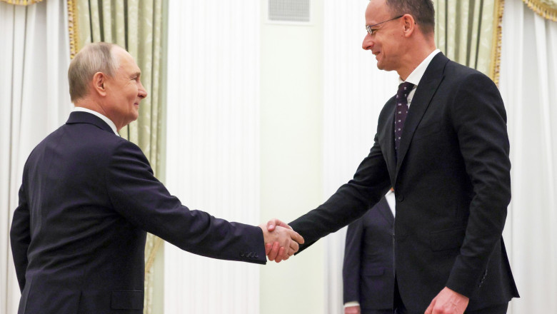 Péter Szijjarto, la Moscova alături de Vladimir Putin