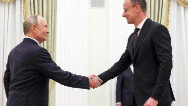 Péter Szijjarto, la Moscova alături de Vladimir Putin