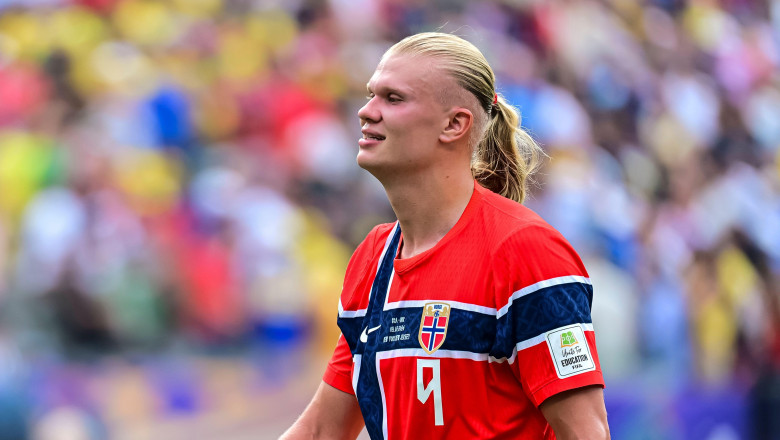 New Jersey, United States - 5 July: Erling Haaland of Norway smiles during the FIFA World Cup 2026 Round Of 16 match between Brazil and Norway at New York New Jersey Stadium on July 5, 2026 in East Rutherford, United States
