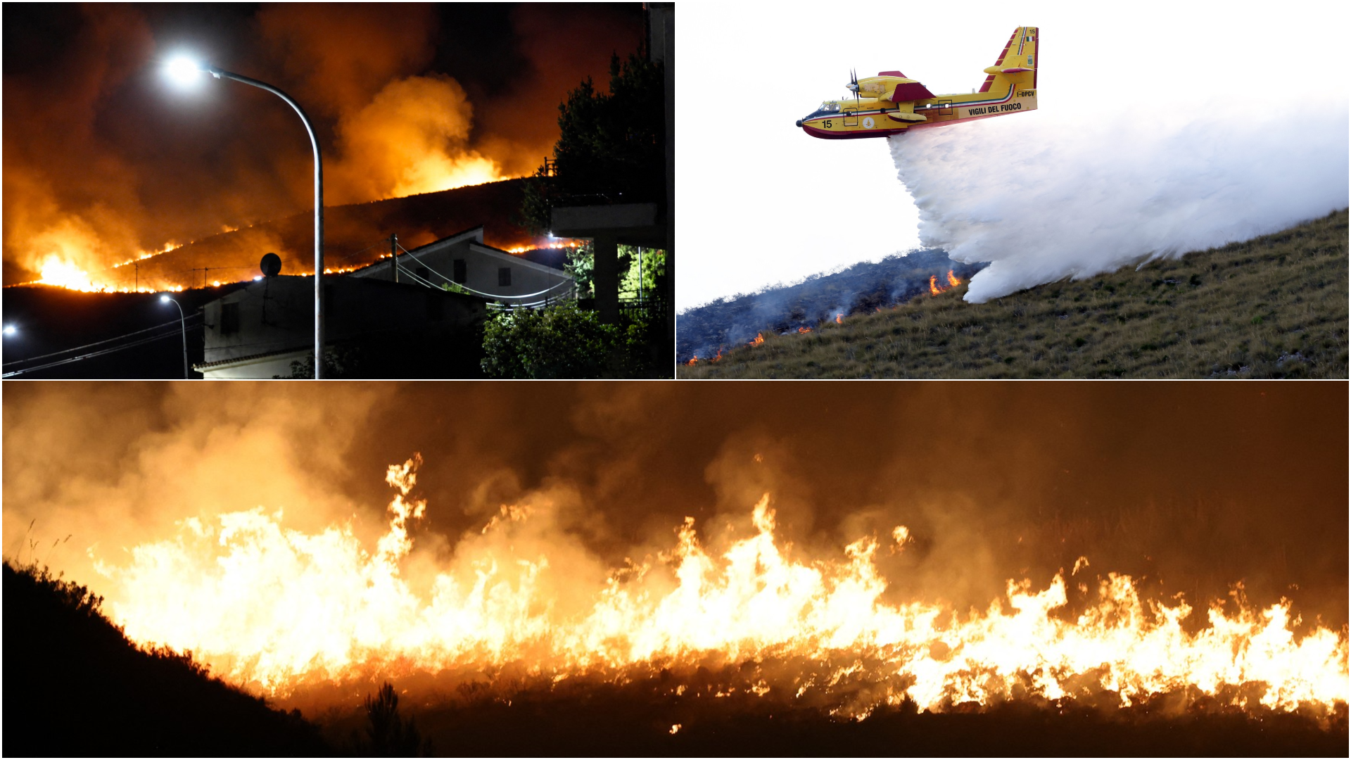 Incendiile fac ravagii în Sardinia și Sicilia: o autostradă a fost închisă, iar zboruri au fost redirecționate din Olbia