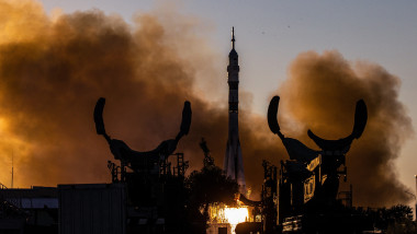 Soyuz MS-29 Space Launch From Baikonur Cosmodrome