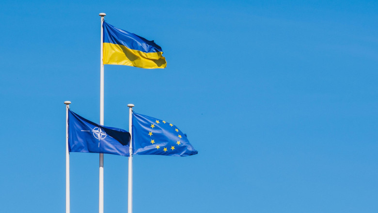 Steaguri UE, NATO, Ucraina