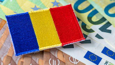 Romania euro. Financial concept. Romanians' plans to join the Eurozone