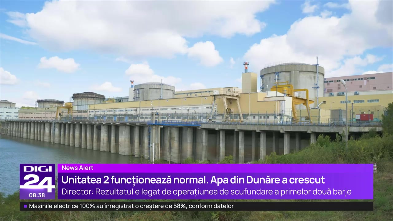 Unitatea 2 de la Cernavodă rămâne în funcțiune. Apa din Dunăre a crescut cu 8 centimetri | Digi24