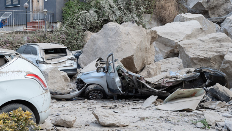 Damages after an earthquake measuring 4.7 in Pozzuoli