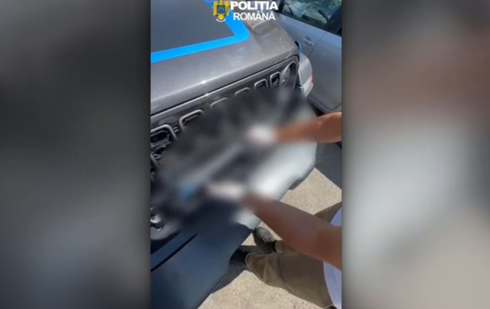 Hacker inventiv, prins în Sinaia cu numere de înmatriculare diplomatice: Șoferul avea montat un sistem prin care plăcuțele se roteau