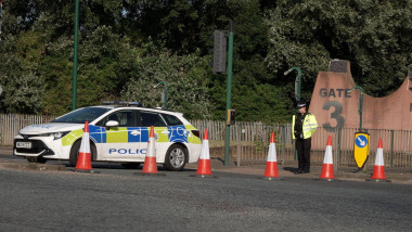The scene near the A66 in South Bank, near Middlesbrough following a fatal crash involving a police car and a Volkswagen Passat in which seven people died, including two police officers, following a police pursuit in the early hours of Saturday morning. T