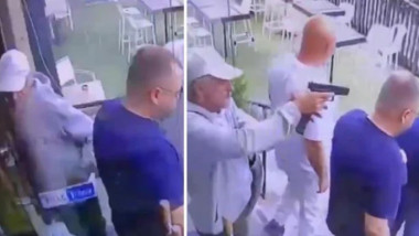 Momentul în care interlopul israelian este împușcat. Foto captură video