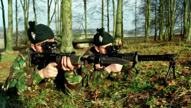 Members of the British Army on exercise