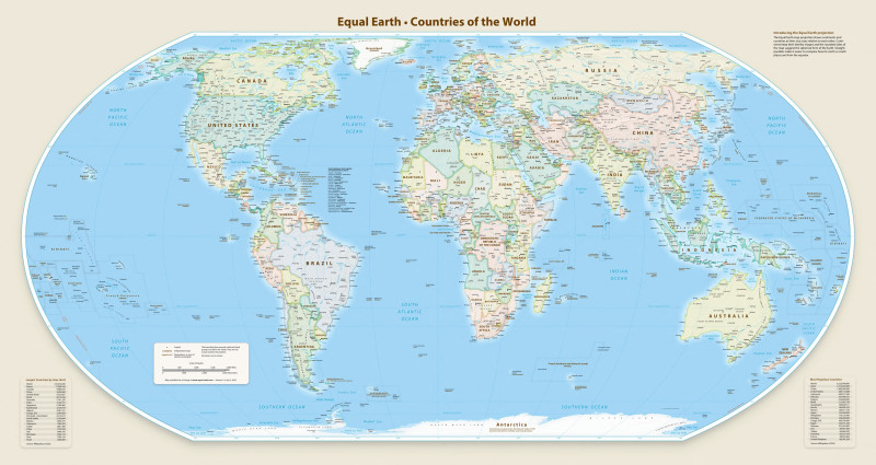 harta lumii equal earth