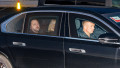 Gardermoen 20260908. Volodymyr Zelenskyj on his way by car from Oslo Gardermoen airport on Tuesday in connection with King Harald V's funeral on Wednesday. Over 150 flights with royal guests, heads of state and VIPs are expected. In the restricted area at