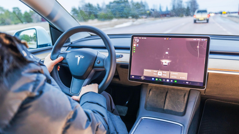 tesla interior