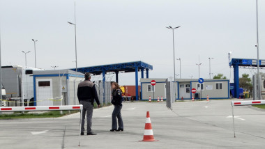 the border into Romania as refugees flee Ukraine following the Russian invasion 2022