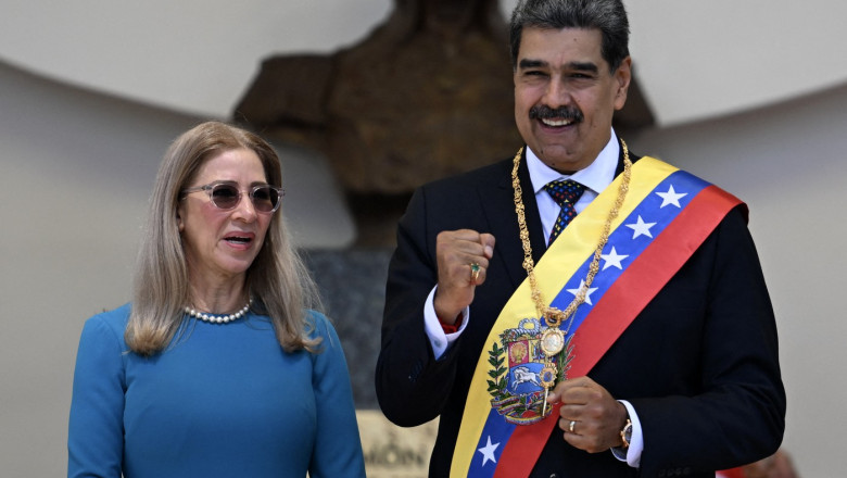 Nicolas Maduro și soția sa, Cilia Flores, în perioada președinției. Foto Profimedia