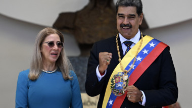 Nicolas Maduro și soția sa, Cilia Flores, în perioada președinției. Foto Profimedia