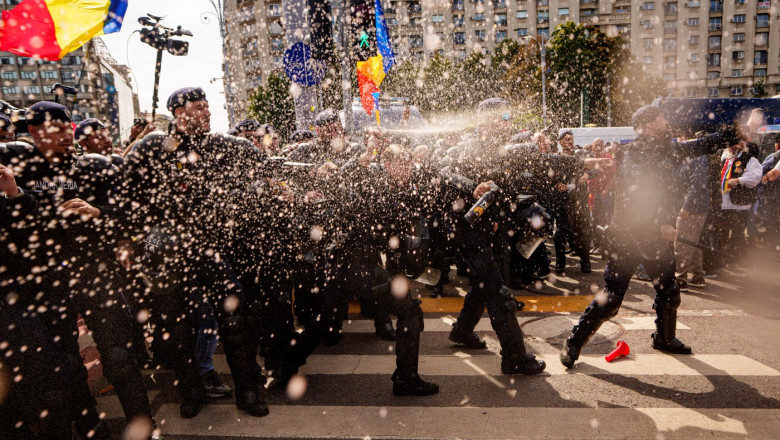 Violențe în Piața Victoriei.