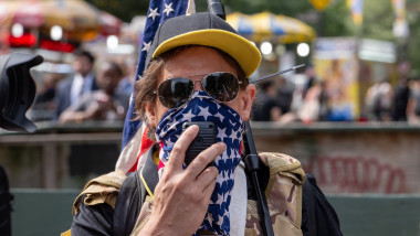 Pardoned J6 Rioter Jake Lang And Neo-Nazi Group Hold White Supremacist Rally In Manhattan On 9/11 Anniversary, New York, USA - 11 Sep 2026