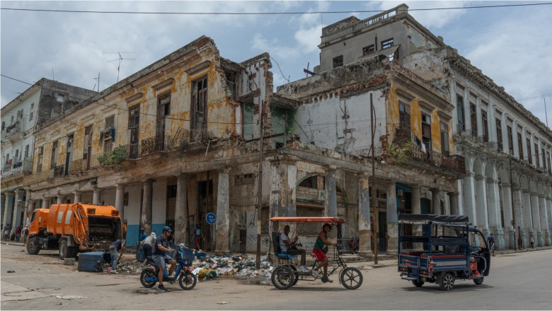 clădire prăbușită în Havana
