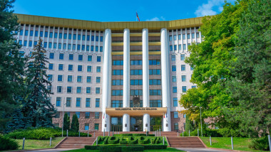 Chisinau, Moldova, August 23, 2023: Parliament in moldovan capital Chisinau