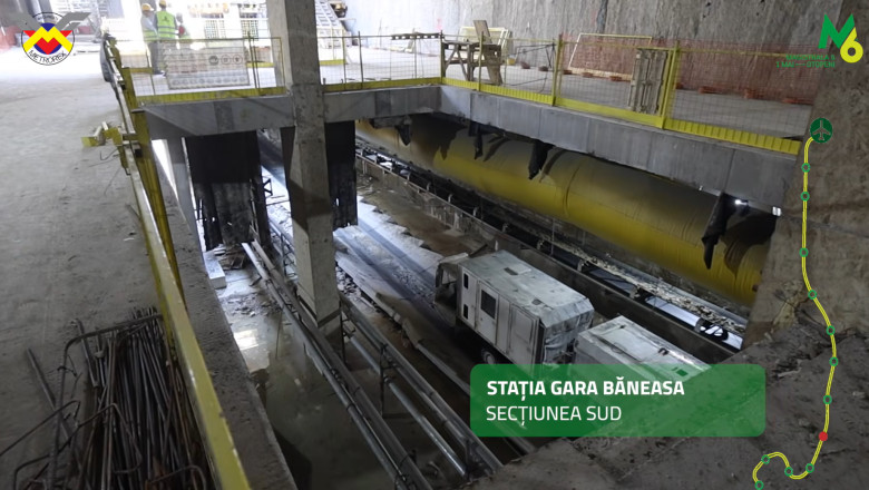 statia garea baneasa metrou magistrala 6 aeroport otopeni