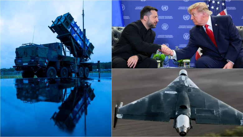 sistem Patriot / dronă Geran cu motor cu reacție / Volodimir Zelenski și Donald Trump