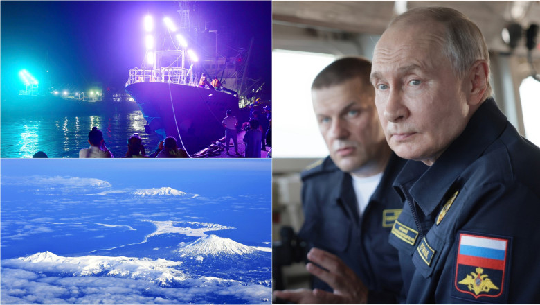 vas de pescuit în Nemuro, Japonia / insulele Kurile / Vladimir Putin