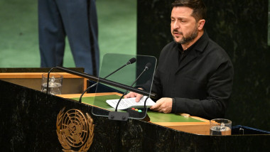 President Zelenskyy of Ukraine Addresses the United Nations General Assembly