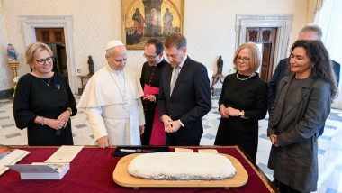 Rome, Italy. 23rd Sep, 2026. Italy, Rome, Vatican, September 23, 2026: Pope Leo XIV receives His Excellency Mr. Michael Kretschmer, Minister-President of the State of Saxony, in a private audience at the Vatican. Photograph by VATICAN MEDIA/Catholic Press