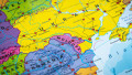 Political map of Moldova, with a focus on the Ukraine and Black Sea area