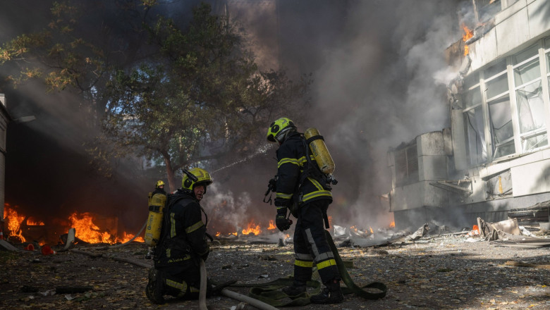 Russian drone strikes hit central Kyiv, killing two