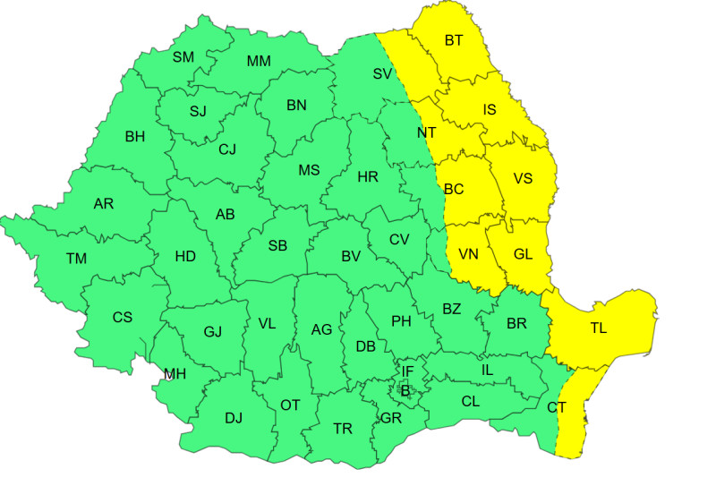 Meteorologii anunță ploi și cod galben de vânt astăzi în țară. Cum va ...