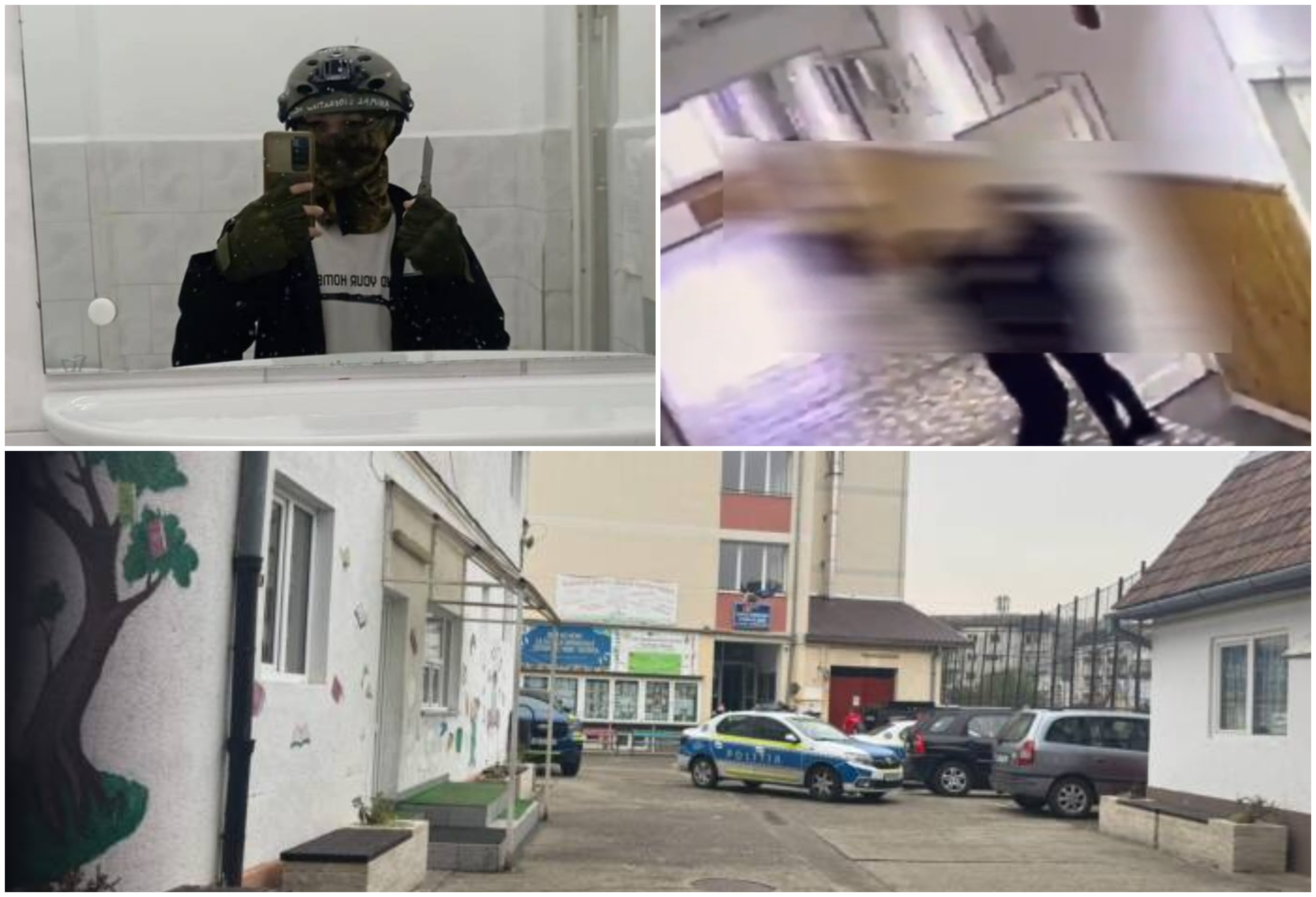 Atac la o școală din Bistrița: o profesoară și un elev, răniți. Suspectul a premeditat totul, arată mesajele lui de pe rețelele sociale