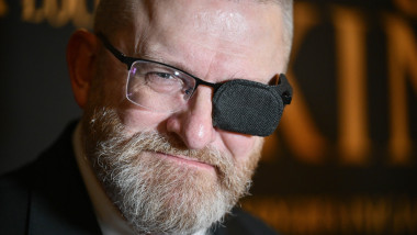 Polish politician, member of the European Parliament Grzegorz Braun, with eye patch