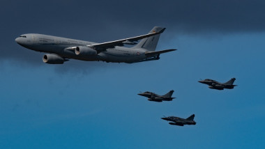 Dassault Rafale fighter jets are seen during annual air force demonstrations at Base aerienne 105 d'Evreux-Fauville