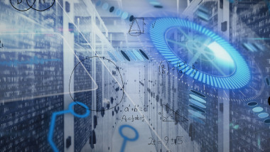 The image depicts a network of internet service providers or data processing centers